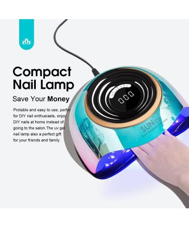 MIRAGE LAYON UV Light for Nails 288W - Professional LED Nail Dryer with Sensor, 4 Timer Settings for Gel Polish - Portable Nail Curing Lamp for Home & Salon - Buy Online on GoSupps.com