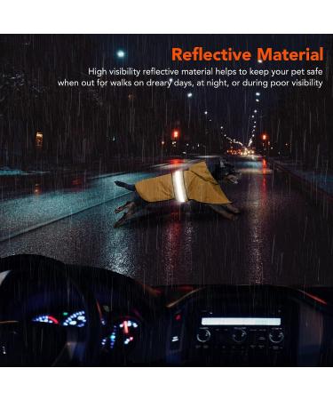 Adjustable Waterproof Dog Raincoat - Reflective Hooded Jacket for Large Dogs - Yellow - Buy Online on GoSupps.com