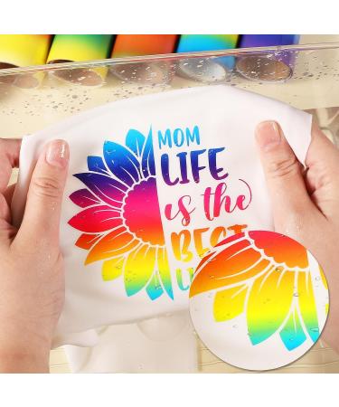 WRAPXPERT Rainbow HTV Heat Transfer Vinyl Roll 12x6ft - Easy Weed Iron on Vinyl for T-shirts - PU Vinyl, Compatible with All Cutting Machines - 01 Rainbow - Buy Online on GoSupps.com