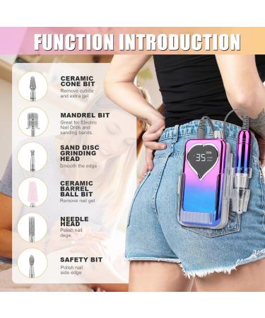 Electric Nail Drill Cordless Electronic Electric Nail Drill Professional Nail Drill Electric File For Polishing Low Vibration Low Heat Low Noise Removing Acrylic Nails For Acrylic Gel Nails - Buy Online on GoSupps.com