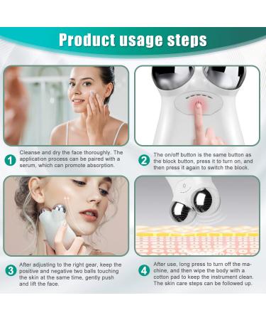 Microcurrent Face Roller for Lift and Skin Tightening | USB Mini Rejuvenation Spa Device - 2023 New (Angel White) - Buy Online on GoSupps.com