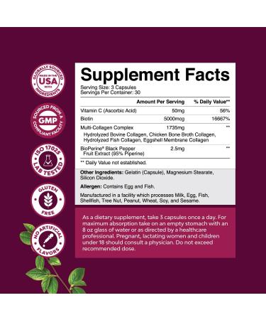 Bundle of Extra Strength Saw Palmetto for Women 500mg - Hair Vitamins for Hair Loss Supplement and Advanced Multi Collagen Complex - Ageless Multi Collagen Peptides with Type 1 2 3 5 & X & Biotin - Buy Online on GoSupps.com