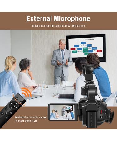 Video Camera Camcorder, 4K Video Camera for YouTube Auto Focus 64MP 60FPS 4.0" Touch Screen 18X Zoom Digital Camera with WIFI, Microphone, Handhold Stabilizer, 64G SD Card, Fill Light, Remote Control Black 01 - Buy Online on GoSupps.com
