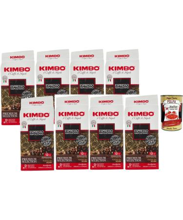 Italian Gourmet Kimbo Espresso Napoletano Premium Selection Caf Moulu 8 x 250 g Torr faction Sombre Intensit 12/13 Go t Napolitain Intense et Cr meux Pour Moka + Italian Gourmet Polpa