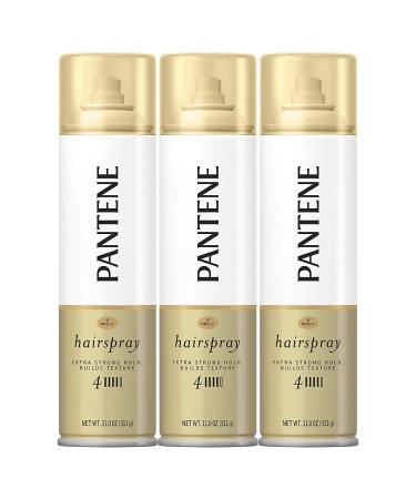 Pantene Hairspray Extra Strong Hold Pro-V Level 4 Texture Building 11 oz Pack of 3 Pro-V Level 4 Hairspray Triple Pack