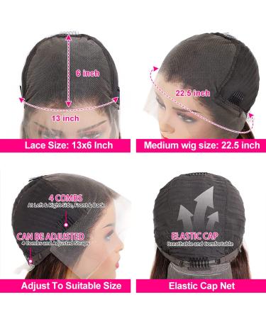 Dheridy 30 Inch 13x6 HD Lace Front Wig | 180% Density Straight Brazilian Human Hair | Pre Plucked & Glueless | for Black Women - Buy Online on GoSupps.com