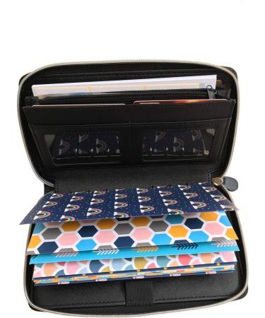 All-in-One Cash Envelope System Wallet - 12 Budget Envelopes & Sheets for Family Budgeting | Personal Finance Organizer (Black - Buy Online on GoSupps.com