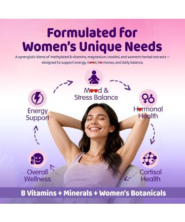 duwhot Methylated B-Complex Liquid Drops for Women Vitamins B1 B2 B3 B6 B9 B12 1000 mcg with C Choline Magnesium Inositol & Herbal Blend High Absorption Lemon Flavor 2 Fl Oz - Buy Online on GoSupps.com