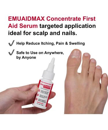 EMUAIDMAX Concentrate 1oz: First Aid Serum for Psoriasis, Eczema, Nail Fungus & More - Buy Online on GoSupps.com