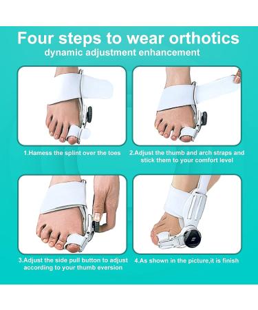 Orthopedic Bunion Corrector for Women & Men - Adjustable Toe Straightener with Silicone Pad and Heel Strap - Buy Online on GoSupps.com