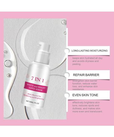 7 in 1 Super Brightening Serum Whitening And Brightening Deeped Moisturizing Melanin Fading Skin Serum 30ml - Buy Online on GoSupps.com