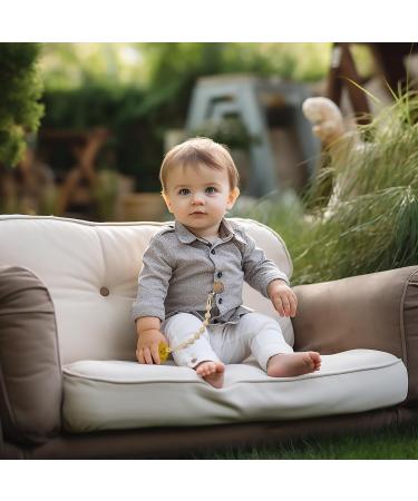 WeSweet BPA Free Silicone Pacifier Chain - Gift-Ready Baby Strap for Boys & Girls - Green & White - Buy Online on GoSupps.com