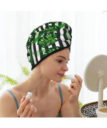Buy Hair Towel Wrap - Quick Drying Towel Turban for Effortless Hair Care (Palm Greenery - Buy Online on GoSupps.com
