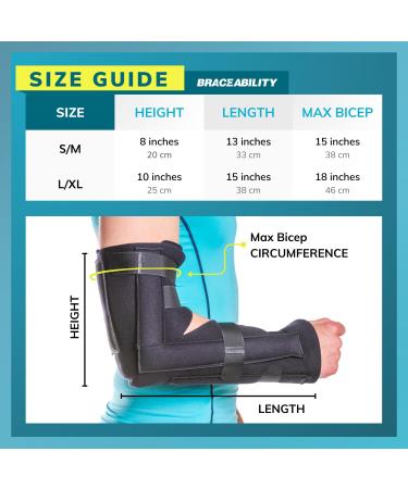 BraceAbility Elbow Immobilizer Brace Removable Long Arm - Large/X-Large - Buy Online on GoSupps.com
