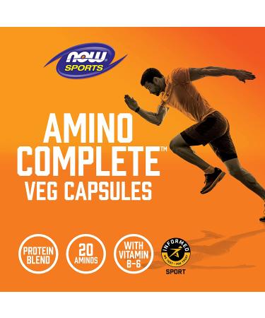 Now Foods Sports Amino Complete - 120 Veg Capsules for Fitness & Recovery - Buy Online on GoSupps.com