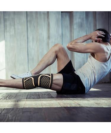 Focket Protective Knee Pads - XL 3D Elastic Impact Shock Absorption Knee Sleeves for Enhanced Support - Buy Online on GoSupps.com