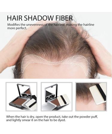 Instant Hairline Shadow Powder - Cover Grey Hair & Root Concealer - Long Lasting - Light Brown - Buy Online on GoSupps.com