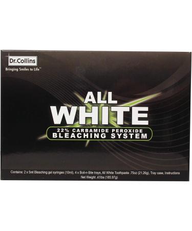 Dr. Collins All White Bleaching System 22% Carbamide Peroxide 16% - Professional Teeth Whitening Kit - Buy Online on GoSupps.com