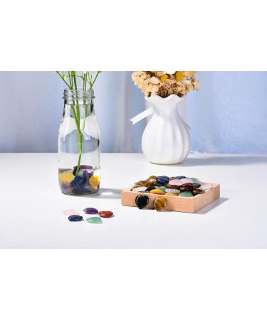 Crystear's 10 Color Gemstone Heart Stones - 20mm Hand-Carved Crystal Healing Thumb Stones & Lucky Charms - Buy Online on GoSupps.com