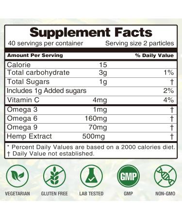 (2 Packs) Hemp Gummies High Potency for Sleep Pain Anxiety - Advanced Extra Strength Supplement with Pure Hemp Oil Extract - 100% Natural H mp Gummy for Adults - Buy Online on GoSupps.com