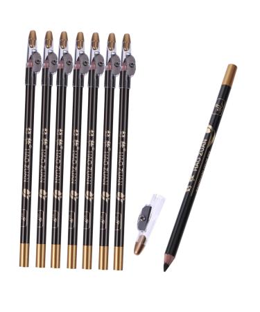 LALADEFIEE 8pcs Pencil Sharpener Eyebrow Pencil Eyebrow Makeup Beauty Eyebrow Pen Eyebrow Pen Pencil Wooden 1 count (Pack of 1) Black
