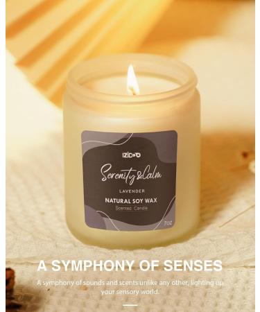 IZIDDO Lavender Scented Candles - 45 Hour Burn Handmade Aromatherapy Gifts for Home - Natural 7oz White Candles for Women & Men - Buy Online on GoSupps.com