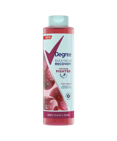 DEGREE Maximum Recovery Body Wash and Soak Post-Workout Recovery Skincare Routine Tart Cherry + Epsom Salt + Electrolytes Bath and Body Product 22 oz