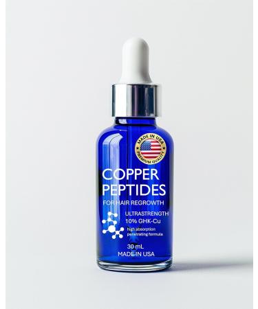 Copper Peptides for Hair Growth | Ultrastrong 10% GHK-Cu Serum - 7x Absorption | Made in USA - Buy Online on GoSupps.com