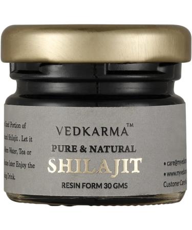 ORGANIZE VEDKARMA Pure Himalayan Shilajit Resin Form for Strength Stamina Energy and Immunity Pack of 1 30 gm - Buy Online on GoSupps.com