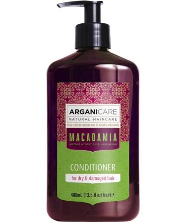 Arganicare | Duo Shampoo + Conditioner | With Macadamia Oil | Prevents and Fights Split Ends | Shiny Effect | All Hair Types | 1x400 ML+ 1x400mL - Buy Online on GoSupps.com