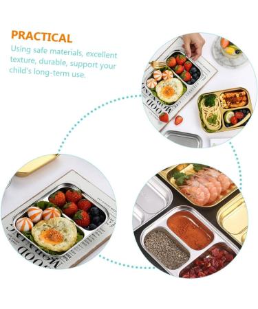Alipis Stainless Steel Serving Tray Baby Separation Board Snack 20.00X15.00X3.00CM Silver - Buy Online on GoSupps.com