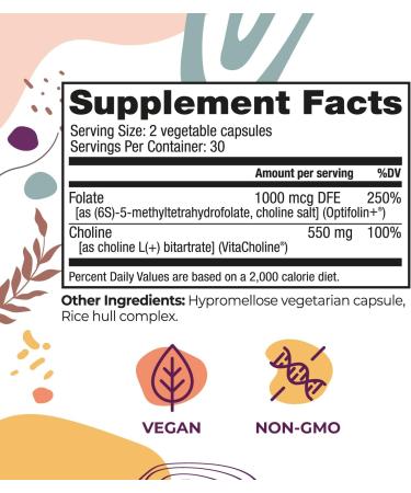 Body Kitchen Mega Folate 1000mcg Optifolin+ 60 Vegetable Capsules Vegan Non-GMO Brain and Heart Health Support - Buy Online on GoSupps.com