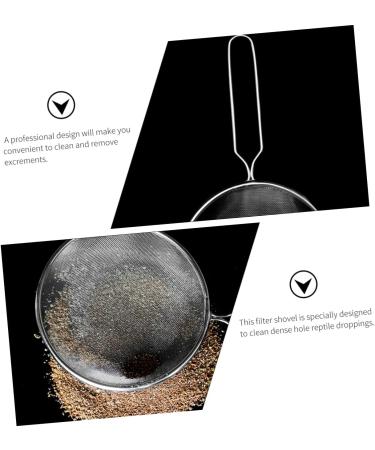 VANZACK 2pcs Pet Sand Shovel Filter Mesh Reptile Terrariums Reptile Litter Scoop Reptiles Barbed Wire Silver 26x14cmx2pcs Silverx2pcs - Buy Online on GoSupps.com