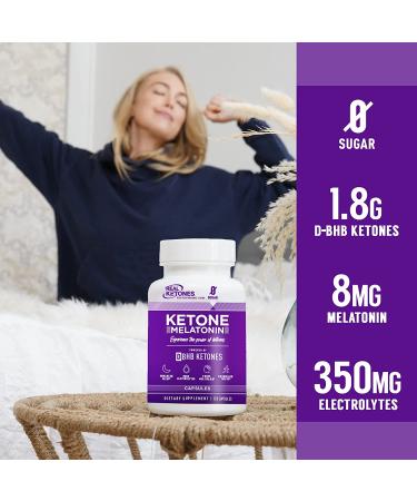 Real Ketones Melatonin Day & Nighttime Keto Pills - 30 Day Supply, 2000mg D-BHB Exogenous BHB Supplement Capsules for AM & PM Ketosis - Buy Online on GoSupps.com