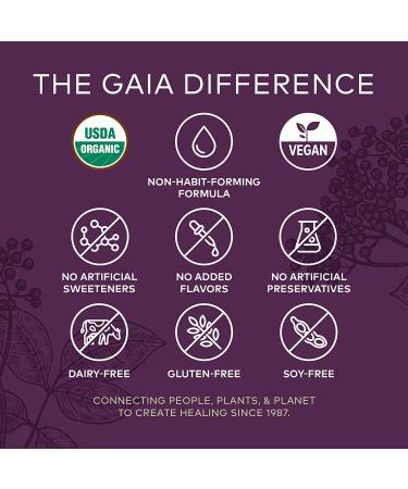 Gaia Herbs Black Elderberry NightTime Syrup 5.4 fl oz - Natural Sleep Aid & Immune Support - Buy Online on GoSupps.com