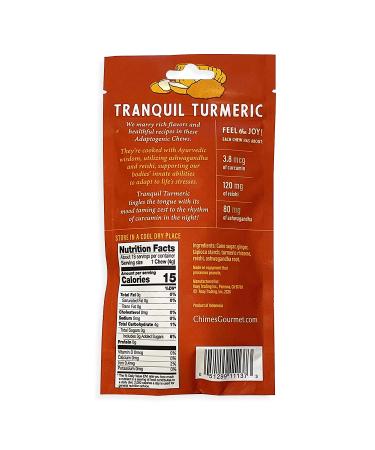 Tranquil Turmeric Adaptogen Ginger Chews Candy - 2 Pack with Ashwagandha, Reishi, Turmeric & Curcumin - Vegan, Gluten Free - Buy Online on GoSupps.com