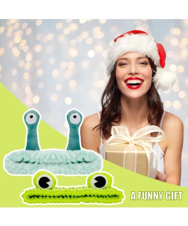 Spa Headband Set - Snail & Frog Design | 2pcs Hair Bands for Makeup, Skincare & Shower - Buy Online on GoSupps.com
