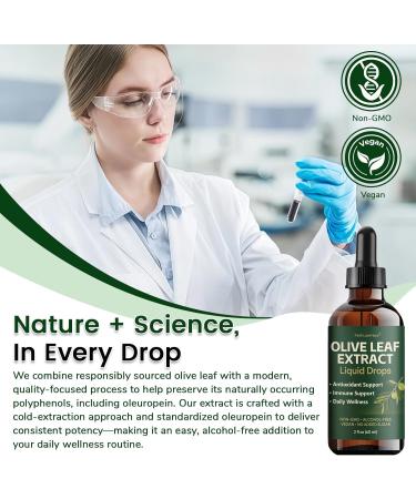 Olive Leaf Extract Liquid Drops With Oleuropein & Hydroxytyrosol Immune Support Supplement for Daily Wellness Antioxidant Support Non-GMO Vegan Alcohol-Free High-Concentration Formula 2 Fl Oz - Buy Online on GoSupps.com