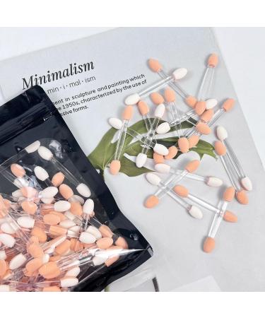 100 Pieces Double-Headed Sponge Nail & Eyeshadow Brushes - Portable Travel Makeup Brush Set (Black & White - Buy Online on GoSupps.com