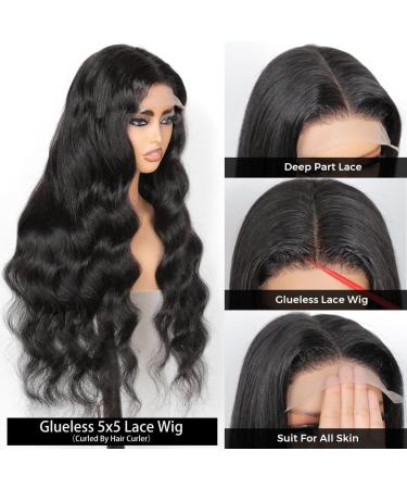 ALIPOP 5x5 HD Transparent Lace Front Wig 22'' Body Wave Brazilian Human Hair 180% Density Closure Wig - Buy Online on GoSupps.com