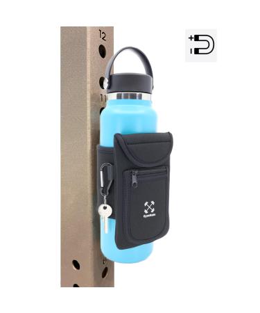 Gym Mate Magnetic Water Bottle Sleeve Pouch. Attaches Magnetically to Metal Surface so Your Bottle is Always Within Reach. Accessory Pockets for Cell Phones  Key  Cards  Headphones.
