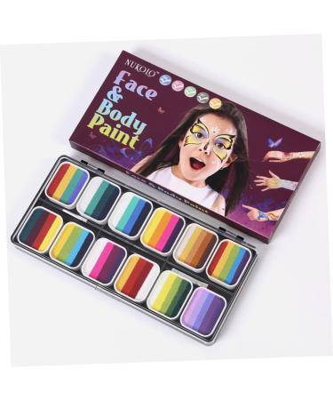 Ipetboom Rainbow Body Paint Set for Adults & Kids | Fluorescent Face Painting Makeup Kit | Water-Soluble Pigment Palette - Buy Online on GoSupps.com