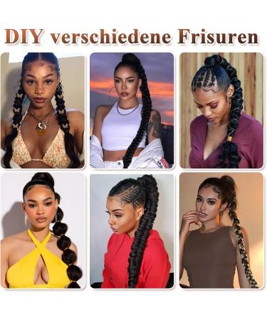Ponytail Extension Braided Ponytail with Hair Scrunchie Hair Clips Natural Synthetic Hair Braids Hair Extensions for Braiding Long Ponytail Extension Real Hair Black Brown Hairpiece for Women - Buy Online on GoSupps.com