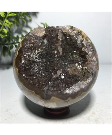 Gemstones and Crystals 650-750g Natural Stone and Crystal Agate Geode Quartz Sphere Home Furnishing Wedding Decoration Reiki Gift Stone Mineral Specimen - Buy Online on GoSupps.com