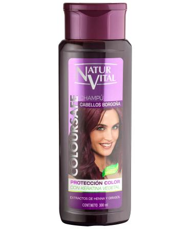 NaturVital NaturVital ColourSafe Burgundy Keratin Shampoo revives colour strengthens and protects 300 ml
