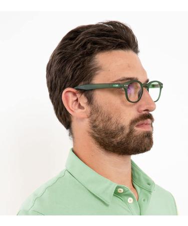 Muunel Blue Light Glasses - Essilor Anti-Glare Coating HD Vision Black Frame for Men Non-Prescription Green - Shop Internationally - Buy Online on GoSupps.com