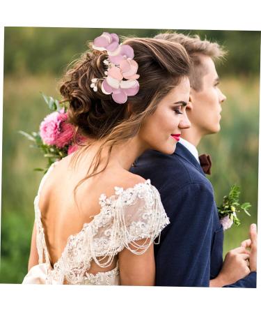 DOITOOL Bridal Headwear Bridal Flower Hair Comb Pearl Veil Flower Hair Accessories Bridal Hair Clip Wedding Tiara Crystal Hair Comb Rhinestone Hair Comb Floral Hair up Fabric Bride French - Buy Online on GoSupps.com