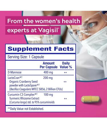 Vagisil Urinary Tract Health Supplements | Clinically-Proven Probiotics for UTI Protection | Clean Ingredients | 30 Capsules - Buy Online on GoSupps.com