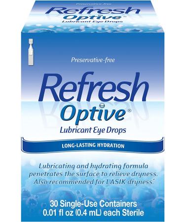 Refresh Optive Lubricant Eye Drops -- 30 Vials
