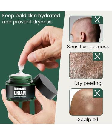 Uzionie Natural bald cream for men head lotion for bald skin skin care scalp cream postshave moisturizing scalp care natural antishine effect - Buy Online on GoSupps.com
